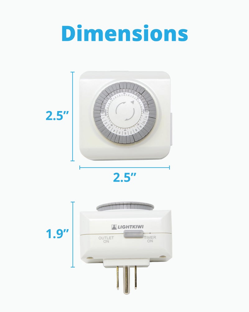Lightkiwi Q6914 Mechanical Timer for Low Voltage Landscape Lighting Transformer - Image 3